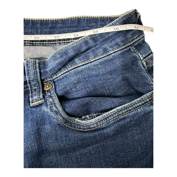Kut From The Kloth Womens Denim Skinny Jeans With Frayed Hem Size 16 Blue Cotton - Picture 7 of 15